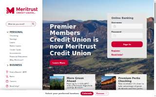 Meritrust Credit Union website