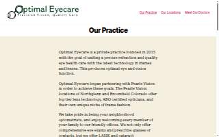 Optimal Eyecare website