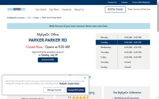 Colorado Eye Center of Parker website