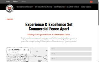 Commercial Fence & Iron Works website