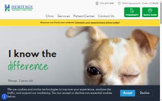 Heritage Animal Hospital website