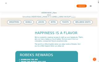 Robeks Fresh Juices & Smoothies of Parker website