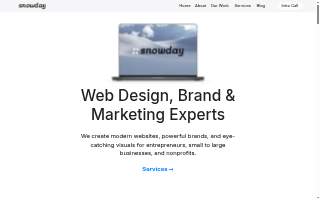 Snowday Design of Parker website