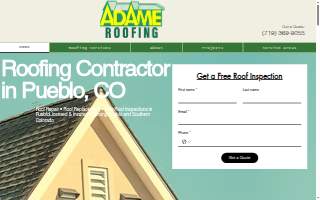 Adame Roofing of Pueblo website