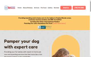 BowWOW Home Pet Care website