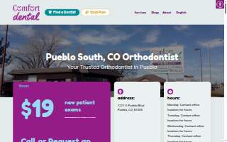 Comfort Dental Braces South Pueblo website
