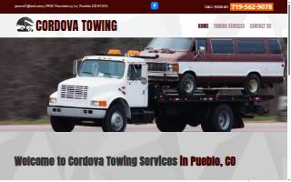 Cordova towing website
