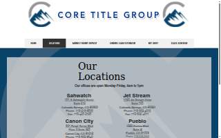 Core Title Group LLC of Pueblo website