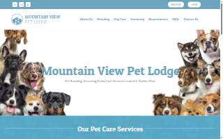 Mountain View Pet Lodge website