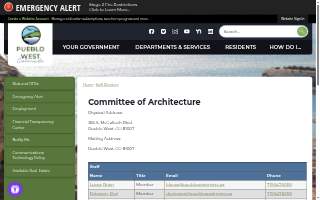 Committee of Architecture website