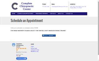 Complete Chiropractic Center website