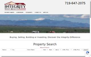 Integrity West Realty website
