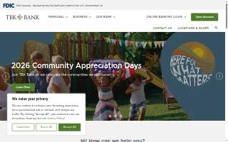 TBK Bank of Johnstown website