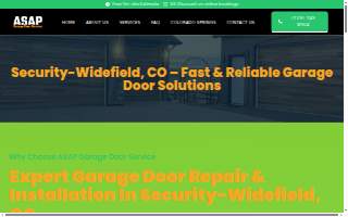 ASAP Garage Door Service of Security-Widefield website