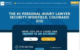 Colorado Springs Personal Injury Lawyers® of Security-Widefield website