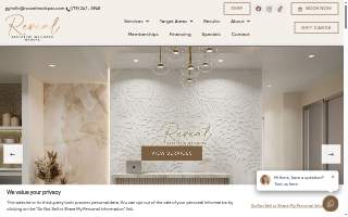 Reveal Med Spas website
