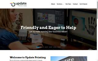 Update Printing Inc of Security-Widefield website