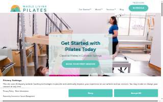 Whole Living Pilates website