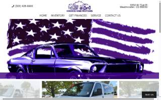 Choice One Motors website