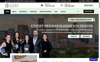 Core Dermatology website