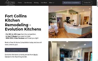 Evolution Kitchens website
