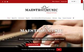 Maestro Music Institute Music Lessons website