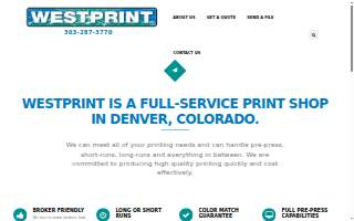 Westprint website