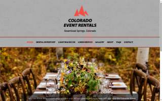 Colorado Event Rentals website