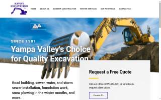 Native Excavating Inc website