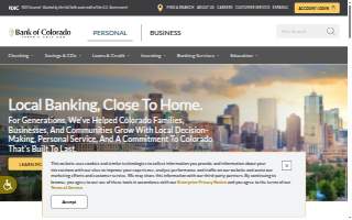 Bank of Colorado website