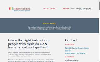 Hardy Tutoring website