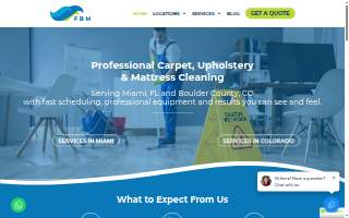FBM Cleaning Colorado Janitorial, carpet and upholstery services website