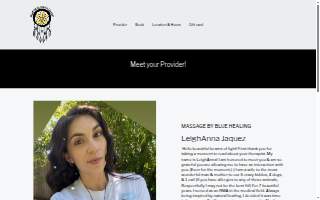 Blue Healing Massage website
