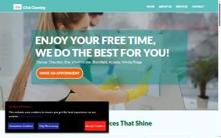 Click cleaning service website
