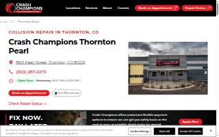 Crash Champions Collision Repair Thornton Pearl website