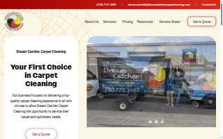 Dream Catcher Carpet Cleaning website