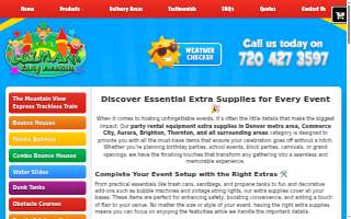 Guzman's Party Rentals website