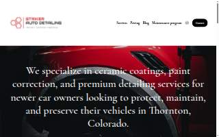 Striker Auto Detailing website