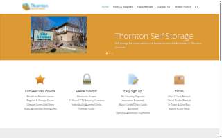 Thornton Self Storage website