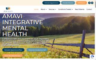 Amavi Integrative Mental Health website