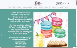 Bella Macaron & Coffee Shop website