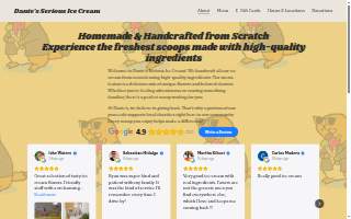 Dante's Serious Ice Cream website