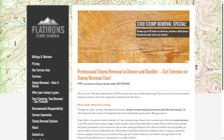 Flatirons Stump Removal website