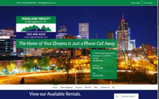 Highland Realty + Management website