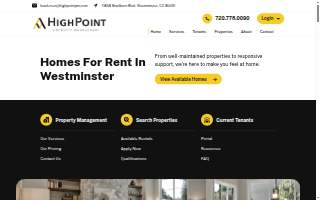 HighPoint Property Management website