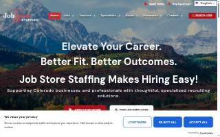 Job Store Staffing website