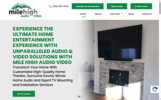 Mile High Audio Video of Westminster website