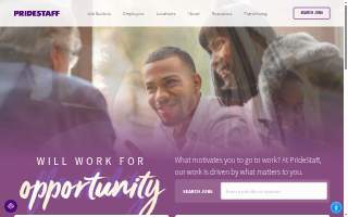 PrideStaff website