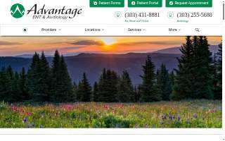 Advantage ENT & Audiology of Wheat Ridge website