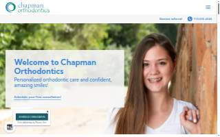 Chapman Orthodontics website